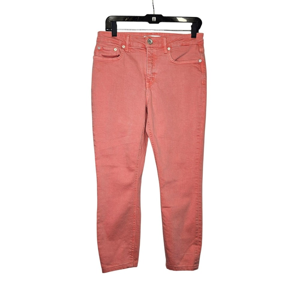 Vineyard Vines Womens High Rise Skinny Jeans Size 28 Coral Cotton Elastane Blend